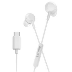 PHILIPS 飛利浦 Type-C 入耳式內建DAC驅動器 高音質有線耳機, 白色, TAE5008