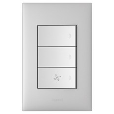 Legrand 羅格朗 Apela Silver Simple 3開 下方風扇開關, 1個