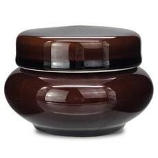 미르코리아 국산 항아리 소금 단지 밀폐용기 달품 1호 120ml 브라운, 1개