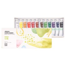 Maries Shin-A Art 水彩顏料 W-1336, 12色, 12ml