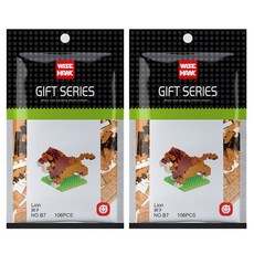 와이즈호크 나노블럭 사자 B7wh, 2개