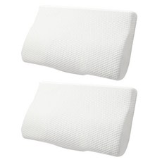 컴피크 목편한 3D 메모리폼 경추배게 + 커버 세트, 아이보리, 2세트