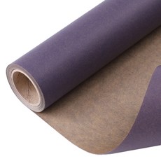 칼라 크라프트 종이롤 포장지 53cm x 15yd, 진보라, 1개