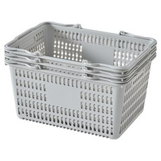 Brida 多用途手提超市市場購物籃, 3個, 冷灰色