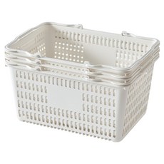 Brida 多用途手提超市購物籃, 3個, 奶油色