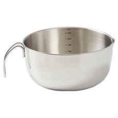 有水孔不鏽鋼把手攪拌盆 鋼灰色 3L, 單品