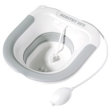 Royhome 頂級家用溫水坐浴 可折疊式坐浴盆 幫浦型, 時尚灰, 1個