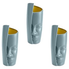 더플로우커머스 인테리어 조각 장식용 플라스틱 화병 3p, 그린