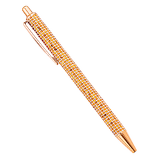 微笑系列 好寫禮物筆, 2個, 格紋玫瑰金