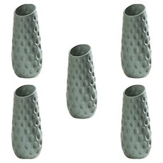 Homeflow 粉彩塑膠室內裝飾用花瓶 S型 5入, 綠色