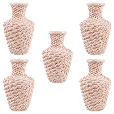 더플로우커머스 파스텔톤 플라스틱 인테리어 장식용 화병 Q타입 5p, 핑크