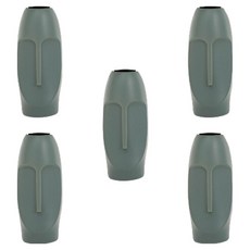 The Flow Commerce 粉彩塑膠室內裝飾用長臉花瓶 5入, 綠色