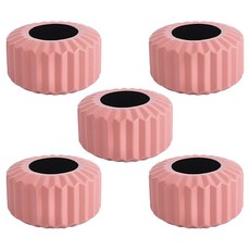 Homeflow 粉彩塑膠居家裝飾花瓶 V型 5入, 粉紅色