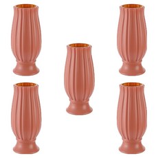 더플로우커머스 파스텔톤 플라스틱 인테리어 장식용 화병 U타입 5p, 핑크