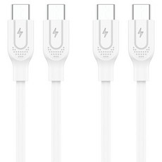 DOXX 고속충전 C타입-C타입 데이타 케이블, 화이트, 2개, 30cm