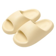 Goodthing 胖胖EVA層間隔音拖鞋, 卡士達色, 1個