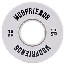 와드프렌즈 경량 저중량 바벨 역기 원판 플레이트, 화이트, 2개, 0.5kg