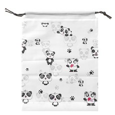 Maket Gamseong 行李箱收納袋 熊貓束口袋 中型 27 x 35 cm, 混色, 30個