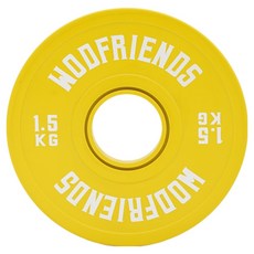 와드프렌즈 경량 저중량 바벨 역기 원판 플레이트, 옐로우, 2개, 1.5kg