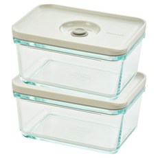 글라스락 버큠 900ml, 글라스락 버큠 직사각 900ml 2조 세트, 2개
