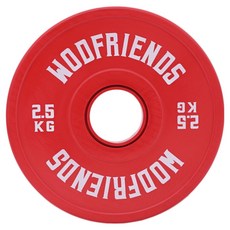 와드프렌즈 경량 저중량 바벨 역기 원판 플레이트, 레드, 2개, 2.5kg