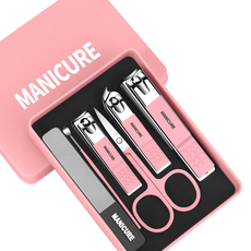 Sallimssok攜帶式腳指甲指甲刀 6種組, 1組, 粉色