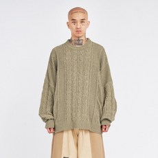 AJOBYAJO Velvet Cable Stitch Sweater AJ234KN003