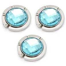 모나코올리브 휴대용 테이블 비즈 가방걸이 후크, 에메랄드, 3개