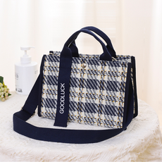 다비글로우 여성용 골프 도트 캔버스 여행용 대용량 숄더백