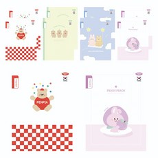 PENPIA 1000 小學5格書寫裝訂筆記本, 10個, 隨機出貨