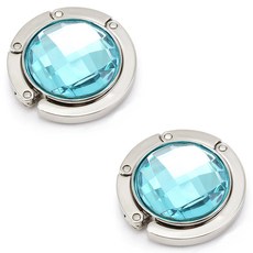 MONACO OLIVE 便攜式桌邊串珠包包掛鉤, 祖母綠, 2個