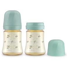 Grosmimi PPSU印花奶瓶(無奶嘴), 開心果, 200ml, 2個