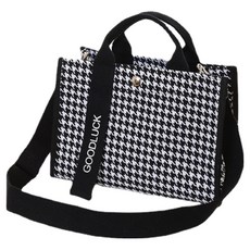 Daviglow 女用高爾夫圓點帆布旅行用大容量肩背包