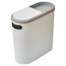 Homdam 浴室垃圾桶 垃圾桶 10L, 白色