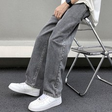 男款 Market A 寬鬆直筒鬆緊腰丹寧褲 P24FW3-A1777