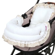 ManitoPet 狗狗推車 智慧防撞桿外層保護墊, 波紋白色, 1個