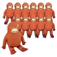 可揉捏拉伸的可愛烏坦尼 軟Q捏捏樂 棕色 63g, 12個