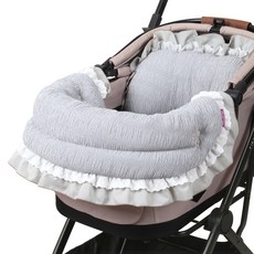 ManitoPet 狗狗推車 智慧防撞桿外層保護墊, 波紋灰色, 1個