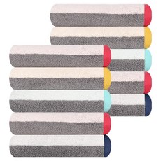 Songwol 松月 繽紛色系洗臉毛巾 180g x 10入組 30支棉紗, 1套, 紅色, 紅色, 黃色, 黃色, 土耳其藍, 土耳其藍, 藍色, 藍色, 隨機出貨, 隨機出貨