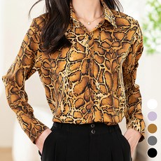 아뗄릭 로맨틱가든 프린팅 카라넥 긴팔 블라우스 10151