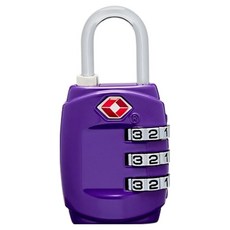 TRAVEL MATE TSA 3位密碼鎖, 紫色