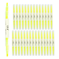 Kumal 兩種粗細螢光筆組, 黃色, 30個