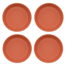 Elsso 塑膠花盆託盤, 磚紅色, 4個