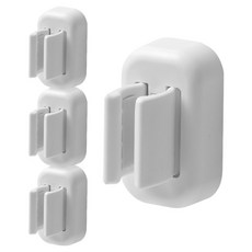 Woni's 免鑽孔浴室牙刷架, 白色, 4個
