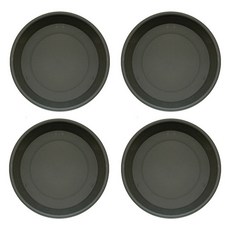 엘쏘 플라스틱 화분 받침, 블랙, 4개