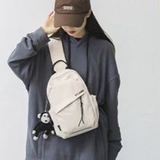 다비글로우 크로스 슬링백 캐주얼 심플 메신저 키링 가방