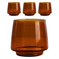 칼딘 세도나 내열유리 텀블러, 엠버, 320ml, 4개