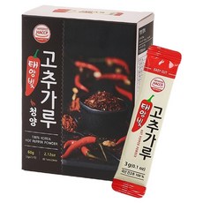 국산 태양빛 청양 고춧가루 스틱 20p, 60g, 1개