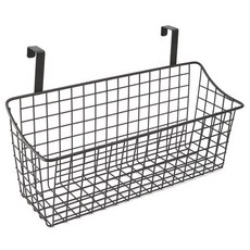 제이라이프 치코 와이어 깊은 걸이 바구니, 블랙, 1개