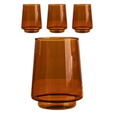 칼딘 세도나 내열유리 텀블러, 엠버, 340ml, 4개